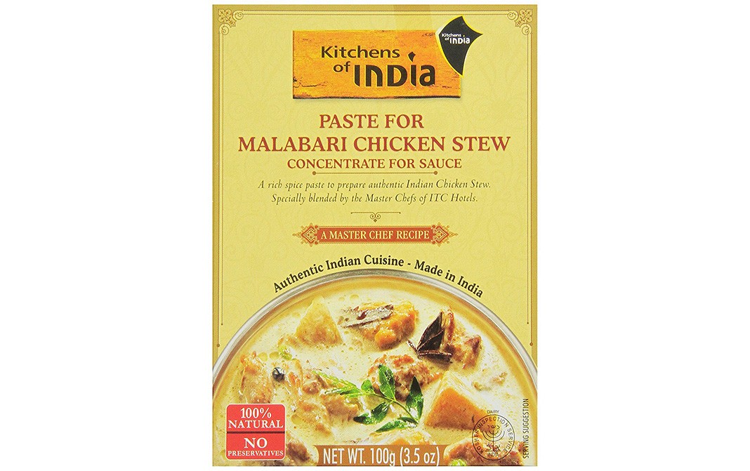 Kitchens Of India Paste for Malabari Chicken Stew Concentrate For Sauce   Box  100 grams